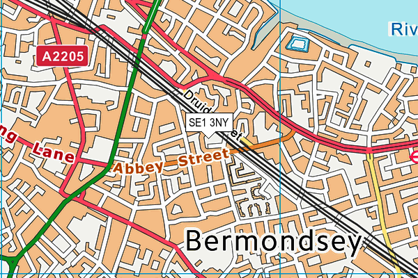 SE1 3NY map - OS VectorMap District (Ordnance Survey)