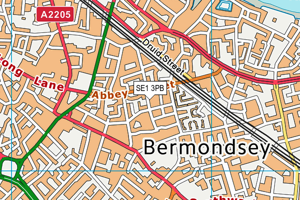 SE1 3PB map - OS VectorMap District (Ordnance Survey)