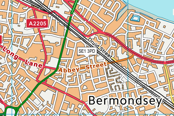 SE1 3PD map - OS VectorMap District (Ordnance Survey)