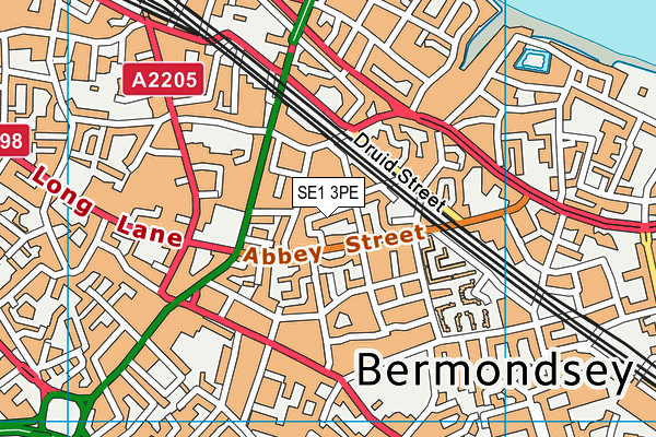 SE1 3PE map - OS VectorMap District (Ordnance Survey)