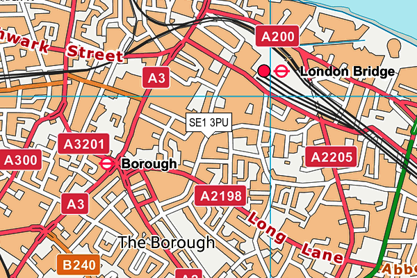 SE1 3PU map - OS VectorMap District (Ordnance Survey)