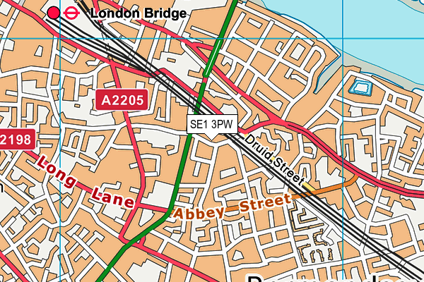 SE1 3PW map - OS VectorMap District (Ordnance Survey)