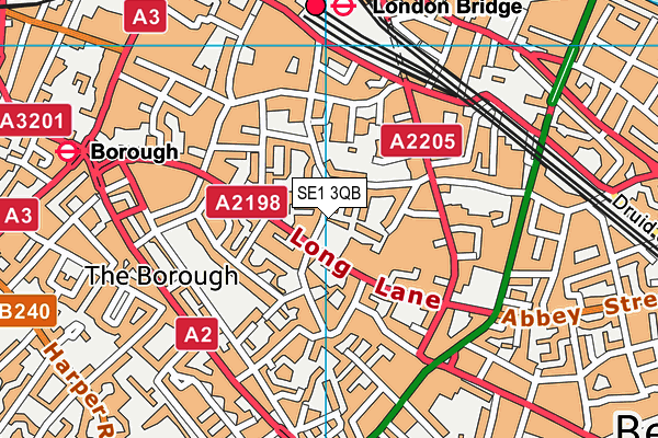 SE1 3QB map - OS VectorMap District (Ordnance Survey)