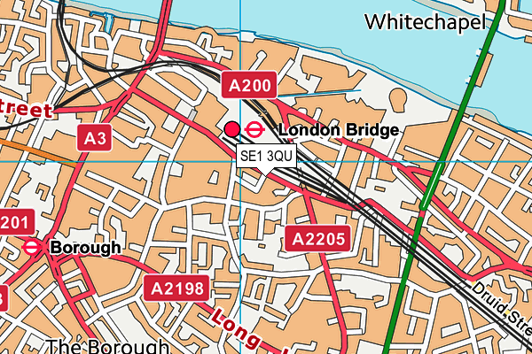 SE1 3QU map - OS VectorMap District (Ordnance Survey)