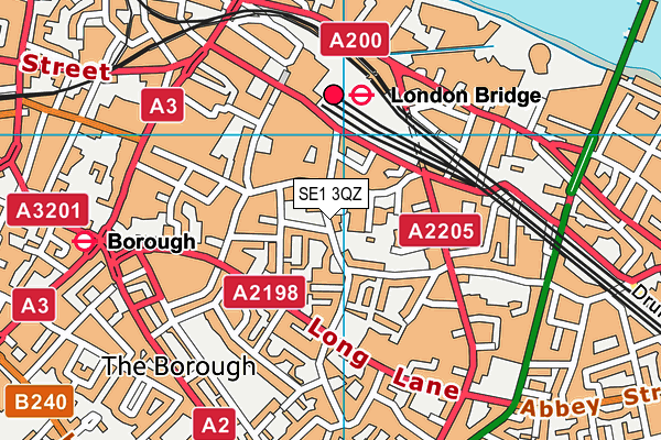 SE1 3QZ map - OS VectorMap District (Ordnance Survey)