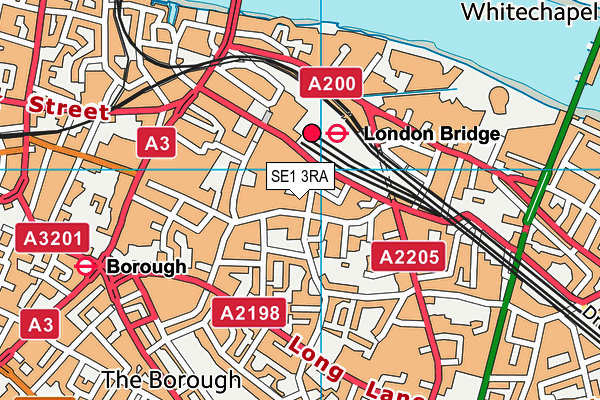 SE1 3RA map - OS VectorMap District (Ordnance Survey)