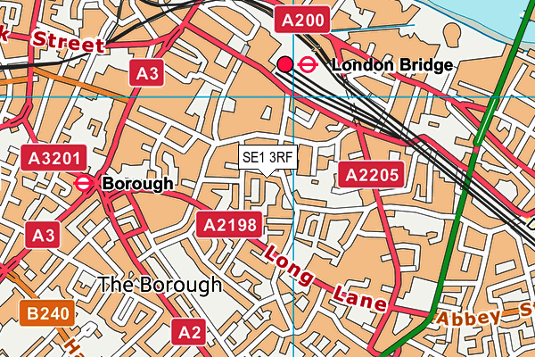 SE1 3RF map - OS VectorMap District (Ordnance Survey)