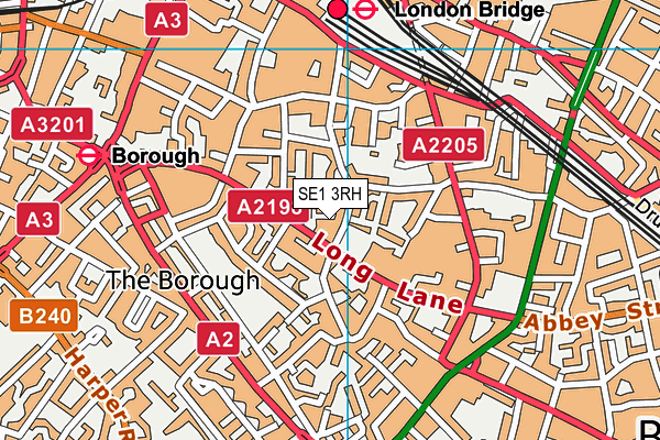 SE1 3RH map - OS VectorMap District (Ordnance Survey)