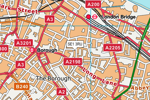 SE1 3RU map - OS VectorMap District (Ordnance Survey)