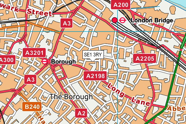 SE1 3RY map - OS VectorMap District (Ordnance Survey)