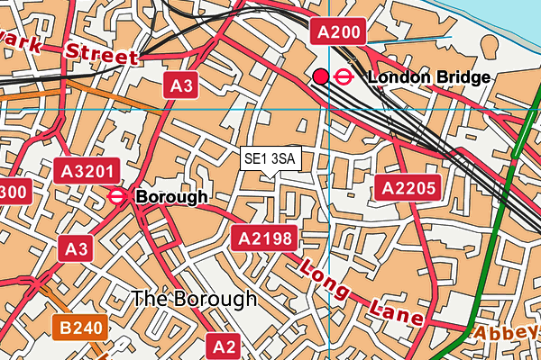 SE1 3SA map - OS VectorMap District (Ordnance Survey)