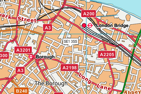 SE1 3SS map - OS VectorMap District (Ordnance Survey)