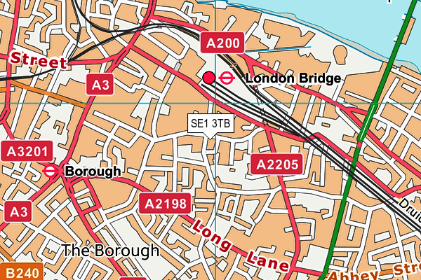 SE1 3TB map - OS VectorMap District (Ordnance Survey)