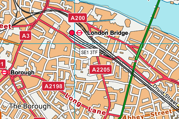 SE1 3TF map - OS VectorMap District (Ordnance Survey)