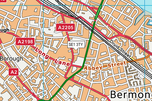 SE1 3TY map - OS VectorMap District (Ordnance Survey)