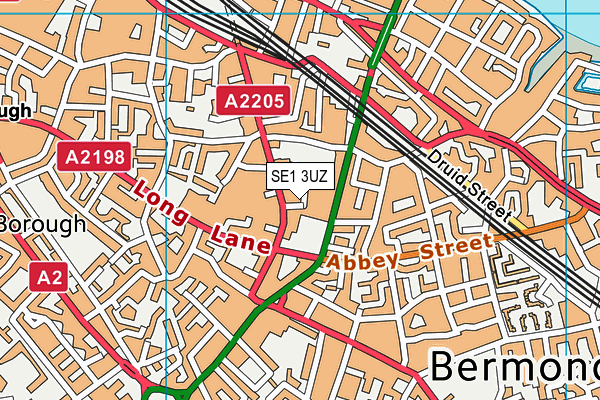 SE1 3UZ map - OS VectorMap District (Ordnance Survey)