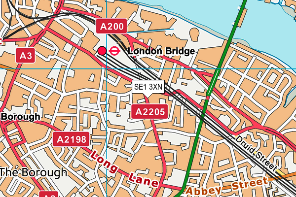 SE1 3XN map - OS VectorMap District (Ordnance Survey)