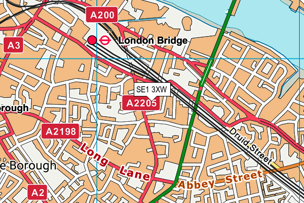 SE1 3XW map - OS VectorMap District (Ordnance Survey)