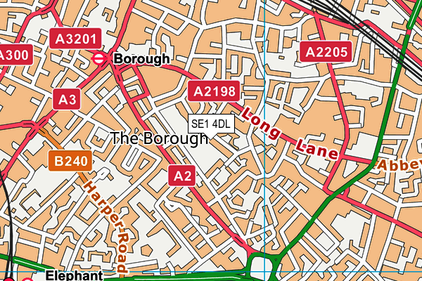 SE1 4DL map - OS VectorMap District (Ordnance Survey)