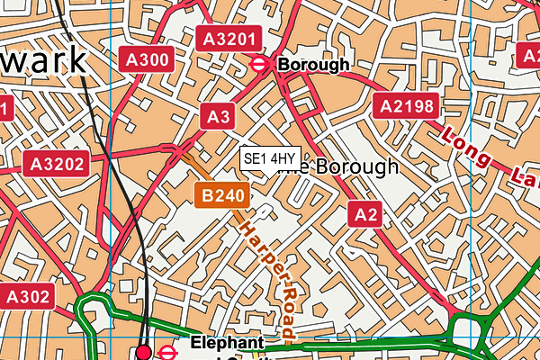 SE1 4HY map - OS VectorMap District (Ordnance Survey)