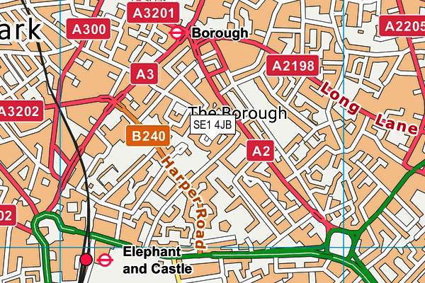 SE1 4JB map - OS VectorMap District (Ordnance Survey)