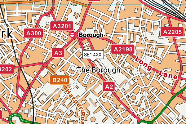 SE1 4XX map - OS VectorMap District (Ordnance Survey)