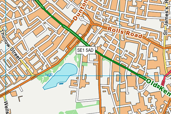 SE1 5AD map - OS VectorMap District (Ordnance Survey)