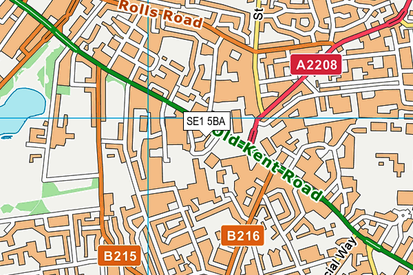 SE1 5BA map - OS VectorMap District (Ordnance Survey)