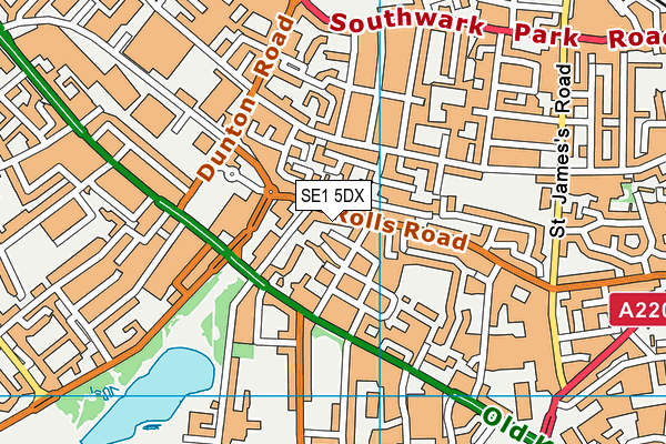 SE1 5DX map - OS VectorMap District (Ordnance Survey)