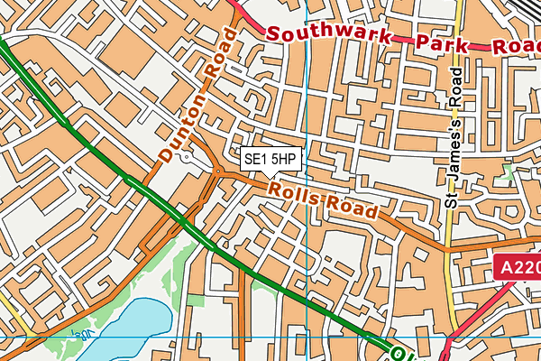 SE1 5HP map - OS VectorMap District (Ordnance Survey)