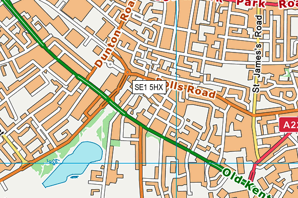 SE1 5HX map - OS VectorMap District (Ordnance Survey)