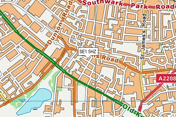 SE1 5HZ map - OS VectorMap District (Ordnance Survey)