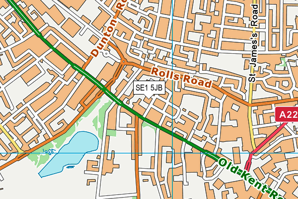 SE1 5JB map - OS VectorMap District (Ordnance Survey)