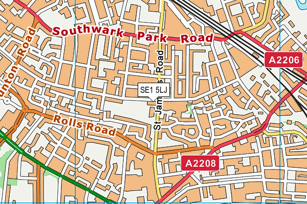 SE1 5LJ map - OS VectorMap District (Ordnance Survey)