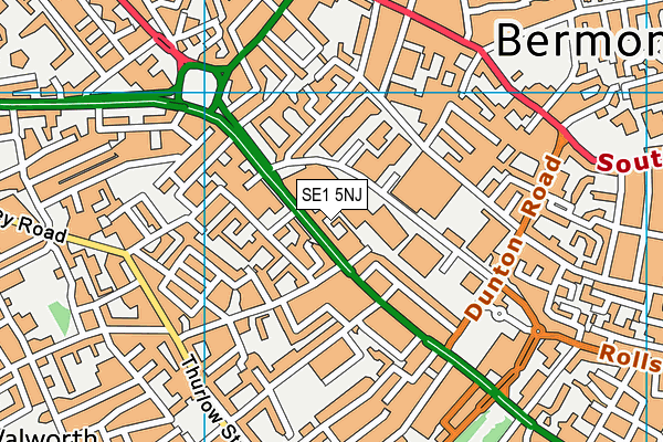 SE1 5NJ map - OS VectorMap District (Ordnance Survey)