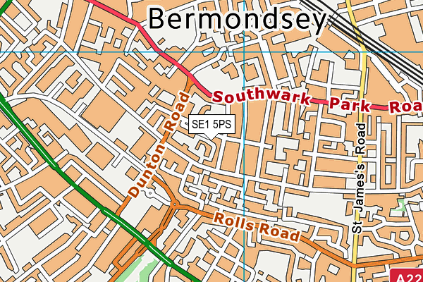 SE1 5PS map - OS VectorMap District (Ordnance Survey)