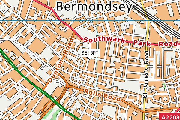 SE1 5PT map - OS VectorMap District (Ordnance Survey)