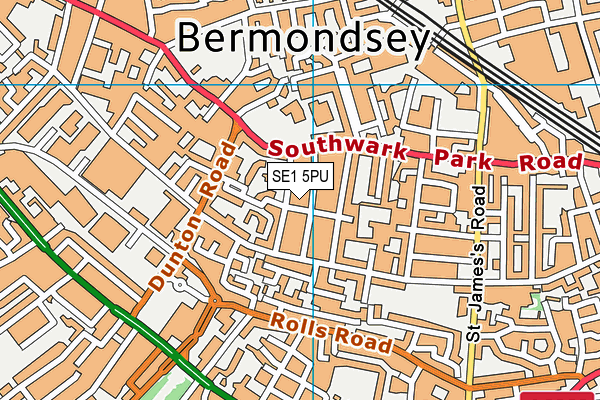 SE1 5PU map - OS VectorMap District (Ordnance Survey)