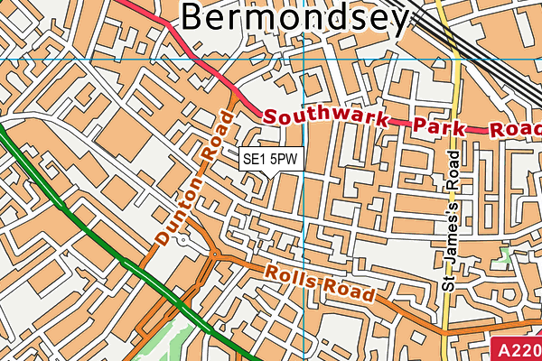 SE1 5PW map - OS VectorMap District (Ordnance Survey)