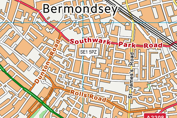SE1 5PZ map - OS VectorMap District (Ordnance Survey)