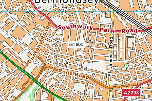 SE1 5QD map - OS VectorMap District (Ordnance Survey)