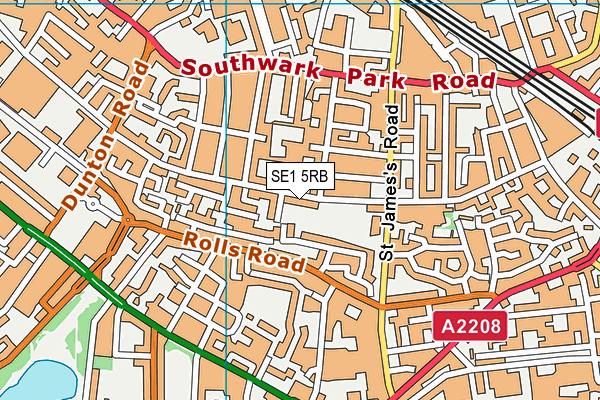 SE1 5RB map - OS VectorMap District (Ordnance Survey)