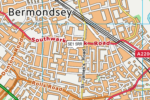 SE1 5RR map - OS VectorMap District (Ordnance Survey)