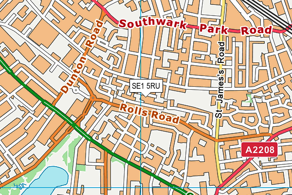 SE1 5RU map - OS VectorMap District (Ordnance Survey)