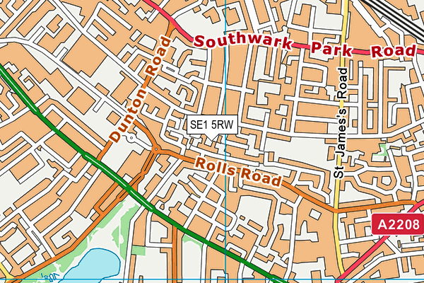 SE1 5RW map - OS VectorMap District (Ordnance Survey)