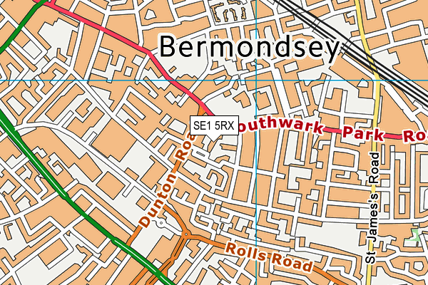 SE1 5RX map - OS VectorMap District (Ordnance Survey)