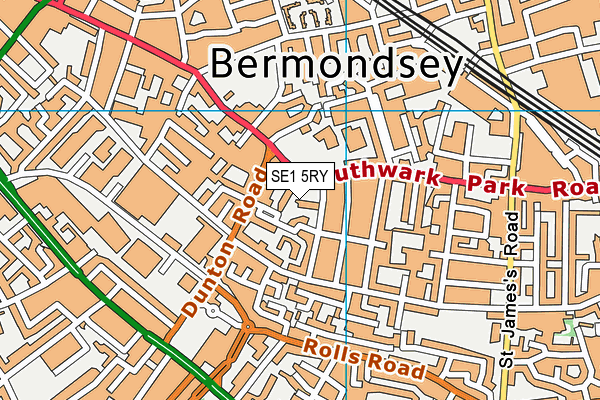 SE1 5RY map - OS VectorMap District (Ordnance Survey)