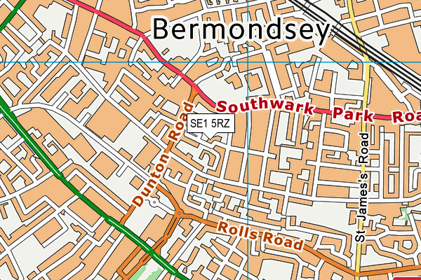 SE1 5RZ map - OS VectorMap District (Ordnance Survey)