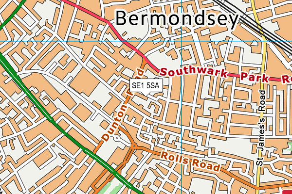 SE1 5SA map - OS VectorMap District (Ordnance Survey)