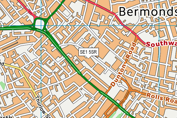 SE1 5SR map - OS VectorMap District (Ordnance Survey)